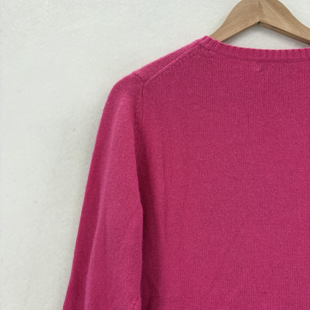 Vineyard Vines Sweater Womens Medium Pink Cashmere Blend Palm Moon Knit Graphic - Picture 9 of 11